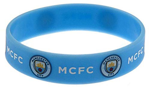 Manchester City FC offizielles Silikon-Armband (Einheitsgröße) (Himmelblau)