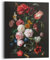 REINDERS Wandbild, De Heem Stillleben mit Blumvase, Wohnzimmer, Bilder, Wanddeko, Room Decor, MDF, Rot, 50x40cm