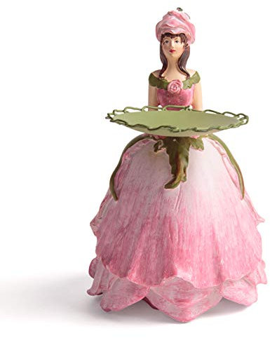 Blumenmädchen Rose Rosa - Deko Figur zum Hinstellen Dekofigur Teelichthalter Sammlerstück