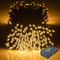 GlobaLink LED Lichterkette Batterie, 300Leds 40M Warmweiß Weihnachtsbeleuchtung Außen- mit 8 Modi und Timer Wasserdicht IP44 für Außen und Innen Weihnachten Zimmer, Fenster, Treppen,Geländer Garten