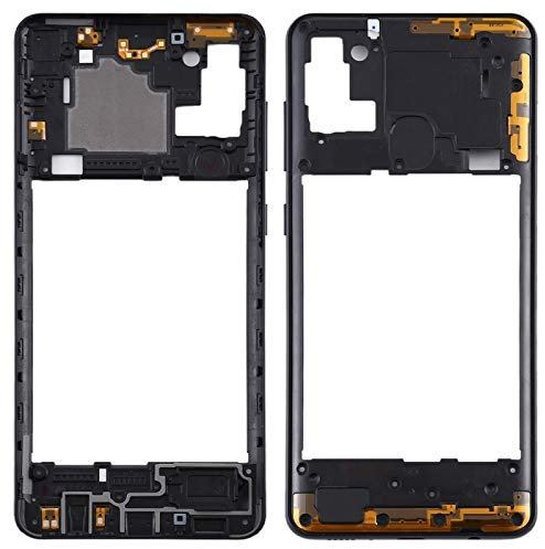Mobile Accessories Spare Parts for Samsung Middle Frame Bezel Plate for Samsung Galaxy A21s (Black) (Color : Black)