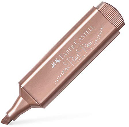 Faber-Castell Textliner 46 Metallic Pearl Rose Textmarker – Box mit 50 Stück