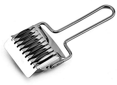 Kimairy Nudelschneider, Nudelschneider, Roller, rutschfester Komfortgriff, hochwertiger Edelstahl, Pasta-Spaghetti-Maker, Nudelgitter-Roller, Teigschneider, Fleischwolf, Küchenwerkzeug (16 x 6 cm) ...