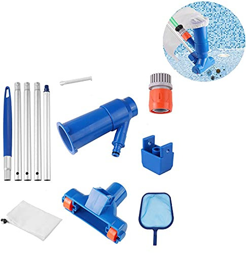Aspirateur de piscine, kit de nettoyage complet pour l'entretien de la piscine, nettoyage de fontaine, feuilles, saleté, sable et limon
