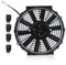 Akozon Cooling Fan,10in Slim Radiator Cooling Fan 2100RPM Universal Engine Fan 24V 80W Electric Cooling Fan With 10 Straight Blades for Car