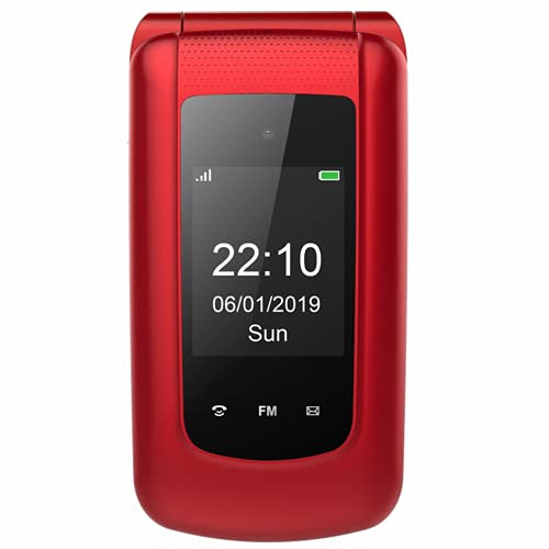 uleway Seniorenhandy mit großen Tasten und Mobiltelefon ohne Vertrag,2,4 Zoll LCD|Hörgeräte kompatibel|SOS-Funktion |Dual SIM Handy
