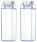 MEIYAXINWIN 2 Pièces Bouteilles en Carton de Lait Transparent, 500ml Bouteille d'eau en Plastique Réutilisable, Facile à Transporter, Adaptée aux Sports de Plein Air, aux Voyages et au Camping