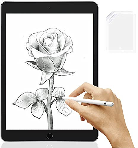 2 Stück Matt Papier Folie für iPad 10.2, Paper Schutzfolie für iPad 10.2 Zoll 2021/2020/2019, iPad 9. / 8. / 7. Generation Paper Folie PET Displayfolie zum Zeichnen, Schreiben, wie auf Papier