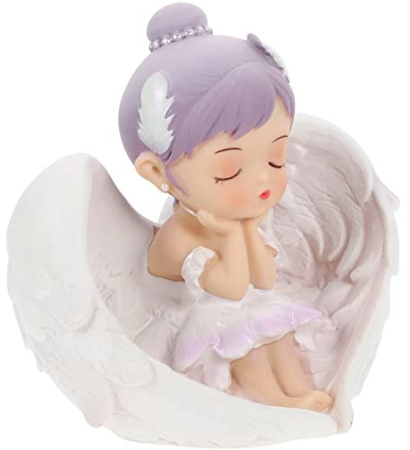 Ballettmädchen-ornamente Engel Zum Sammeln Kleine Engelfigur Engel Kuchen Figur Ballettmädchenverzierung Mini-engelfiguren Engel Tischfigur Weihnachten Esstisch Violett Harz