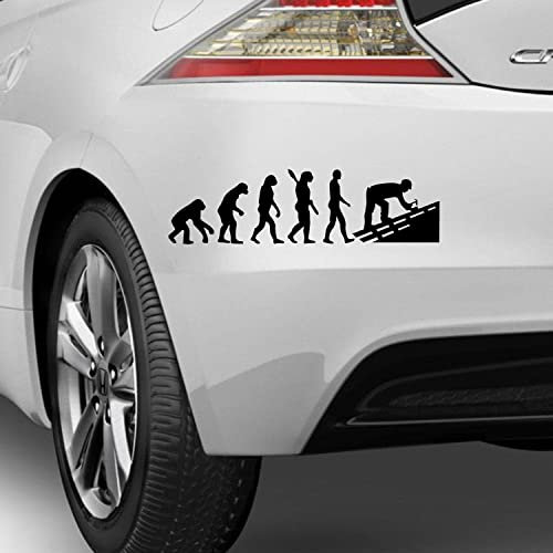 myrockshirt Evolution Dachdecker Zimmermann Handwerker Aufkleber Sticker Autoaufkleber Größe & Farbe wählbar