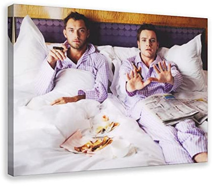 EFEZAC Ewan McGregor und Jude Law Poster 5 Leinwandposter Wandkunst Dekor Bild Gemälde für Wohnzimmer Schlafzimmer Dekoration Rahmen Stil 60 x 90 cm