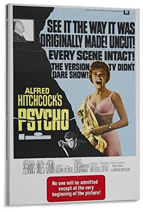 HAUHAU Psycho 1960 Filmposter (5) Poster Gemälde Leinwand Wandkunst Wohnzimmer Poster Gemälde 30 x 45 cm