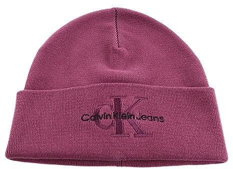 Calvin Klein Damen Monologo Embro Beanie Hut, Amaranth, Einheitsgre