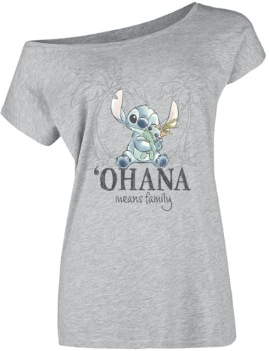 Lilo & Stitch Ohana Tropical Frauen T-Shirt grau XL