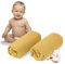 Dreamzie - Juego de 2 Sabanas Cuna 60x120/70x140 Algodon Ajustables - Oeko Tex Certificado - Amarillo - Sabana Bajera Cuna 60x120/70x140 Algodon 100%