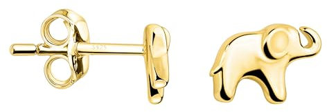 SOFIA MILANI - Damen Ohrringe 925 Silber - vergoldet/golden - Elefant Ohrstecker - E2492