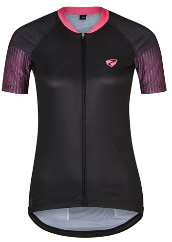 Ziener Damen NAIALA Fahrradtrikot/Radtrikot - Mountainbike|Rennrad - atmungsaktiv,schnelltrocknend,elastisch,Kurzarm, Black, 36