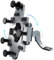 EFEALL Motorrad Handyhalterung, Aluminium Handyhalterung Motorrad für Rückspiegel mit vibrationsdämpfer, 360° Drehbar Motorradhalterung Mountainbike Handy Halterung für 4,0-7,0'' Phone, Silbrig