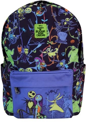Loungefly Disney NBC Neon Glow in Dark Full Size Nylon Rucksack