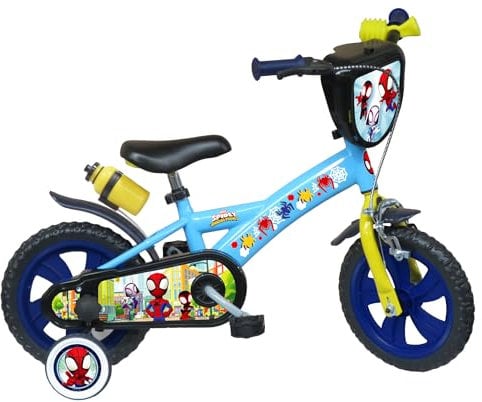 albri Bicicletta Pollici Di Bicicleta de 12 Pulgadas de Spidey, Bebés niños, Multicolor