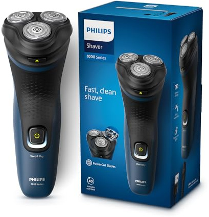 Philips Elektrorasierer für Herren, Nass- und Trockenrasur, 3D schwimmende Köpfe, 27 selbstschärfende Klingen, kabellos, wasserdicht S1151/03 (neues Modell)