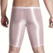 MEGAHERZ Hommes Short Sexy sous-vêtements Transparents Collants pour Hommes Étroits Entraînement Fitness Boxer sous-vêtements (Rose)
