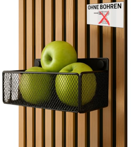 Steinmine - Designmanufaktur Zubehör-Set, Wandbehälter Akustikpaneelen für DIY Wandregal für Büro, Küche & Mehr (Metalldrahtkorb für Akustikpaneele)