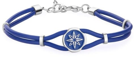 S'Agapõ Bracciale Uomo In Acciaio E Gomma Con Simbolo Rosa Dei Venti | Collezione Panama - SPA26