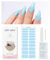 Blue Gel Nail Strips, KALEFUL Semi Cured Gel Nail Stickers Nail Art Decoration Design Supplies