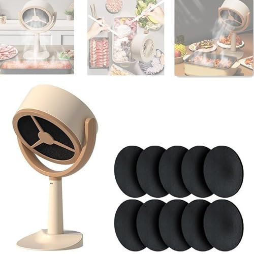 LCPKUTTR Portable Range Hood Kitchen Air Cleaner with 10 Air Filter, Oil Filter, Portable Exhaust Fan Easy to Clean, Countertop Use yk-729