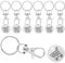 LTMMC 6PCS Trolley Coin Keyring UK, Shopping Trolley Token with Metal Clips and Rings, Personalised Keyring Tokens Lobster Clasp Keyrings