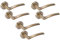 HANDLEZONE® 3 Sets Neemo Lever On Round Rose Door Handles, Internal Passage Latch Handles - Antique Bronze