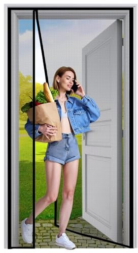 Zanzariera Magnetica 160x230cm Nero Zanzariera Tenda Zanzariera Oscurante Senza Foratura per Ingresso Interno/Patio/Porta Scorrevole