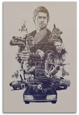 CHxdxge Mad Max 2 The Road Warrior Print Poster Poster Dekorative Malerei Leinwand Wandkunst Wohnzimmer Poster Schlafzimmer Malerei,Wandkunst Bilddruck Moderne Familienzimmer Dekor 16x24inch(40x60cm)