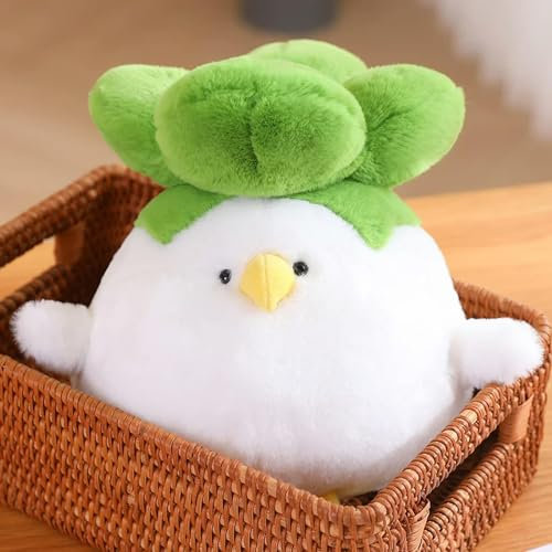 GudiWH Kohl Huhn Puppe Schlafkissen Plüschtier Mädchen lustiges Geburtstagsgeschenk Kinder 75cm 1