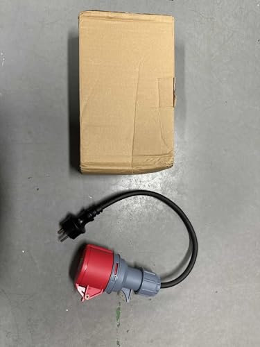 Buyweek Adaptador de vehículo eléctrico de 5 pines, 16 A, 230 V, enchufe Schuko a acoplador CEE (0,5 m)