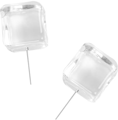 VALICLUD Kreative Weiße Würfelohrstecker aus Kunstharz 1,5cm Eiswürfel Ohrringe Eckig Leicht Anzuziehen Modische Ohrstecker für Damen Alltag