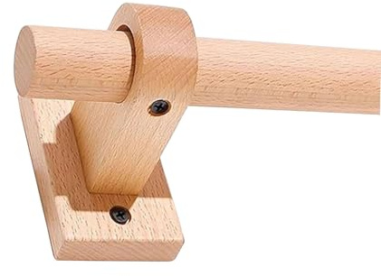 HZEPDVT Gestanzte, seitlich montierte, Oben montierte Gardinenstange aus Massivholz mit Zwei Halterungen und Schrauben, 29 mm Durchmesser, for Türen und Fenster(120cm(47.2in))