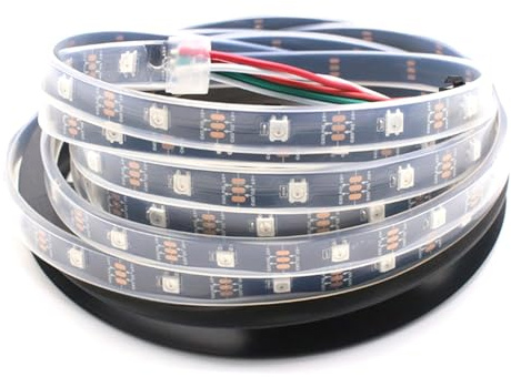 Gvvsjgdbis 5m WS2812B LED Strip WS2812B Individually Addressable Smart 5V Pixel LEDs Individually Addressable IP20 Waterproof Flexible Tape Lamp Bar 74LEDS