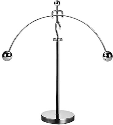 Milisten Gewichtheben Little Toy Heimdekoration Balancierendes Tumbler- Balancieren Dekoration Schreibtischspielzeug Gewichtheben-Ornament Sportornament Silber Metall