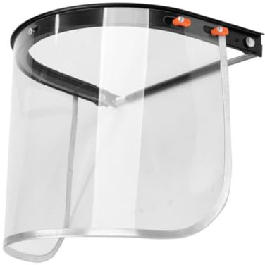 DECOMELODY Transparenter Spritzschutz Gesichtsschutzvisier Für Schutzhelme Zum Polieren Schleifen Und Schneiden Stoßfestes Leichtes Schutzschild Aus Aluminiumlegierung Und Pvc Für Bauarbeiten