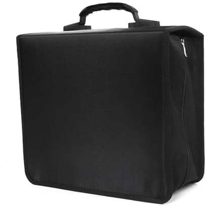 puhae Portable CD/DVD Storage Case 400 Capacity Large Moisture- Organizer Bag for Car Travel