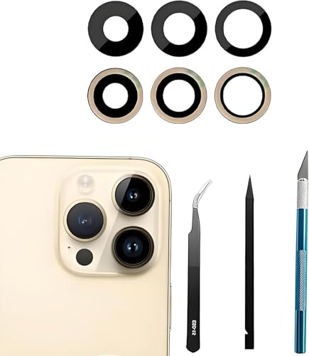 Dakexiong Rückkamera-Glaslinse Ersatz für iPhone 14 Pro Kamera Glas Linse | Mit reparaturwerkzeug kit，Einfache und bequeme Bedienung，Kratzfest，Wasserdicht