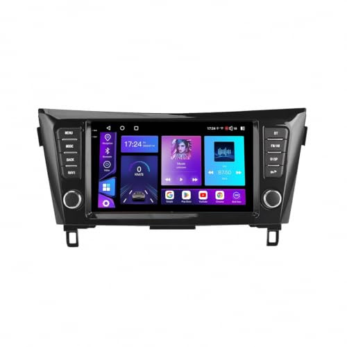 Reproductor Portátil Coche para Nissan X-Trail 3 T32 Qashqai J11 2 2014-2020 con Bluetooth, Carplay Inalámbrico y Android Auto, Pantalla Táctil HD, Radio, Mirror Link, FM, 4 Nuclear 2G+32G