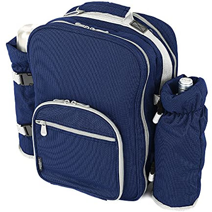 Greenfield Collection Edler Picknick-Rucksack für zwei Personen