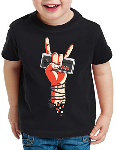 style3 Classic Rock T-Shirt per Bambini e Ragazzi NES Controller Gamepad 8-Bit Videogioco