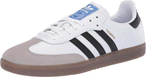 adidas Herren Samba OG Sneaker, Weiß/Schwarz/Granit, 44 EU