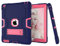 HyFone Custodia Protettiva per iPad 2 3 4 - Robusto Antiurto Resistente Protezione Completa Del Corpo Case Cover per iPad A1395 A1396 A1397 A1416 A1430 A1403 A1458 A1459 A1460 - [Blu Navy/Rosso]