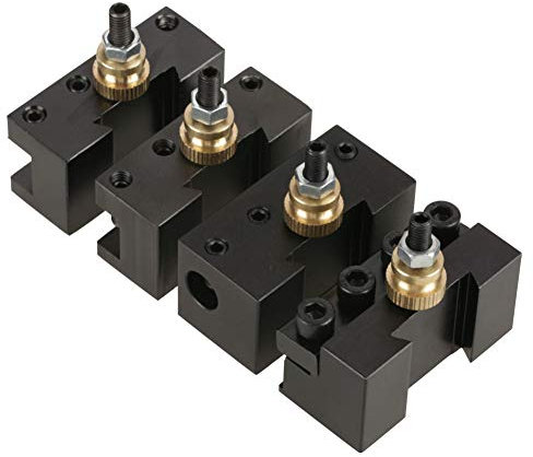 4Pcs Mini Lathe Tool Post Holder Kit Boring Blade Turning Facing Holder Set for Tool