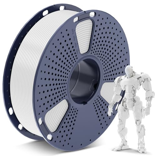 SUNLU PLA 3D Printer Filament, Neatly Wound PLA Filament 1.75mm, Dimensional Accuracy +/- 0.02mm, 1KG Spool 2.2lbs. (White)